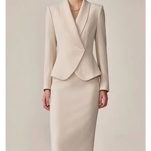 Elegant Cream Skirt Set